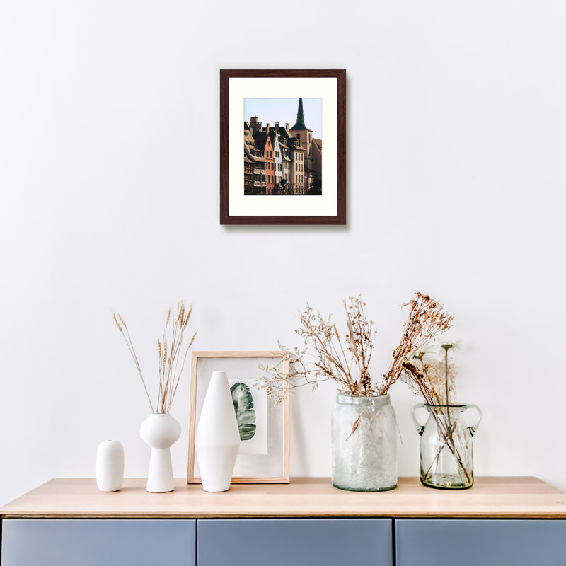 Cadres photos muraux Matte Gallery - Basics by Wayfair ™, Noyer, 11 po x 14 po emmêlé à 8 po x 10 po