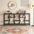Industrial Console Table Sofa Table with Storage Shelves
