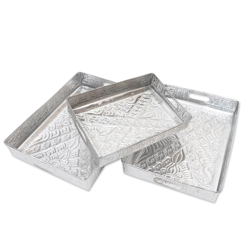 Bascio Aluminum Tray - Set of 3