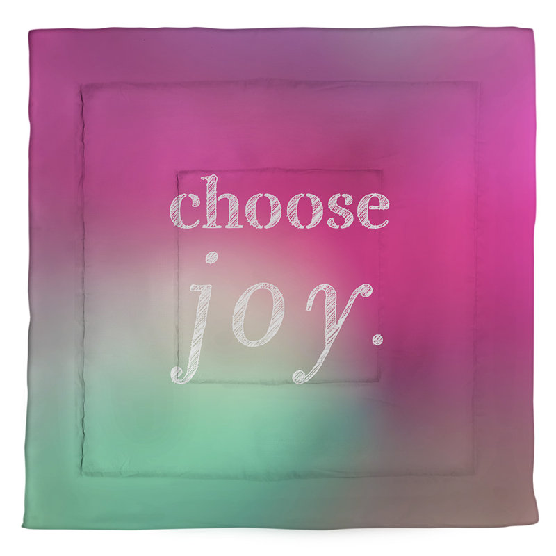 Modern & Contemporary Polyester Percale Comforter, Queen Comforter, Fuchsia/Green