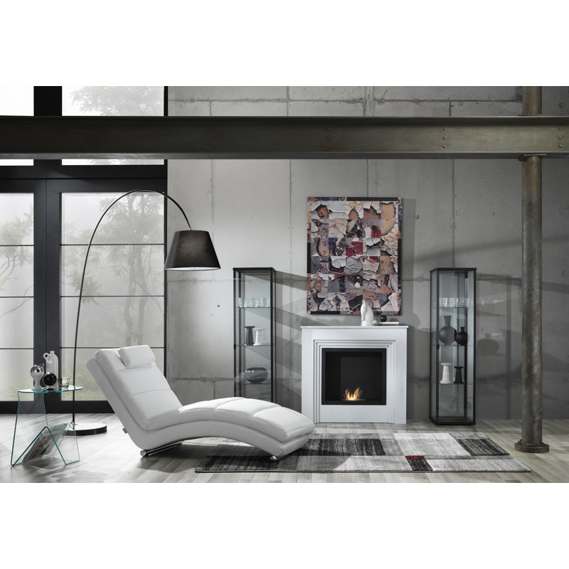 Berinhard Glass Top Sled End Table