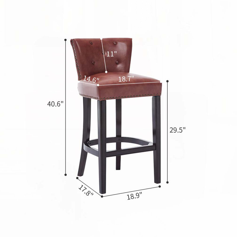 Tabourets de bar en similicuir, Tabouret de bar (siège d'une hauteur de 29,5 po)