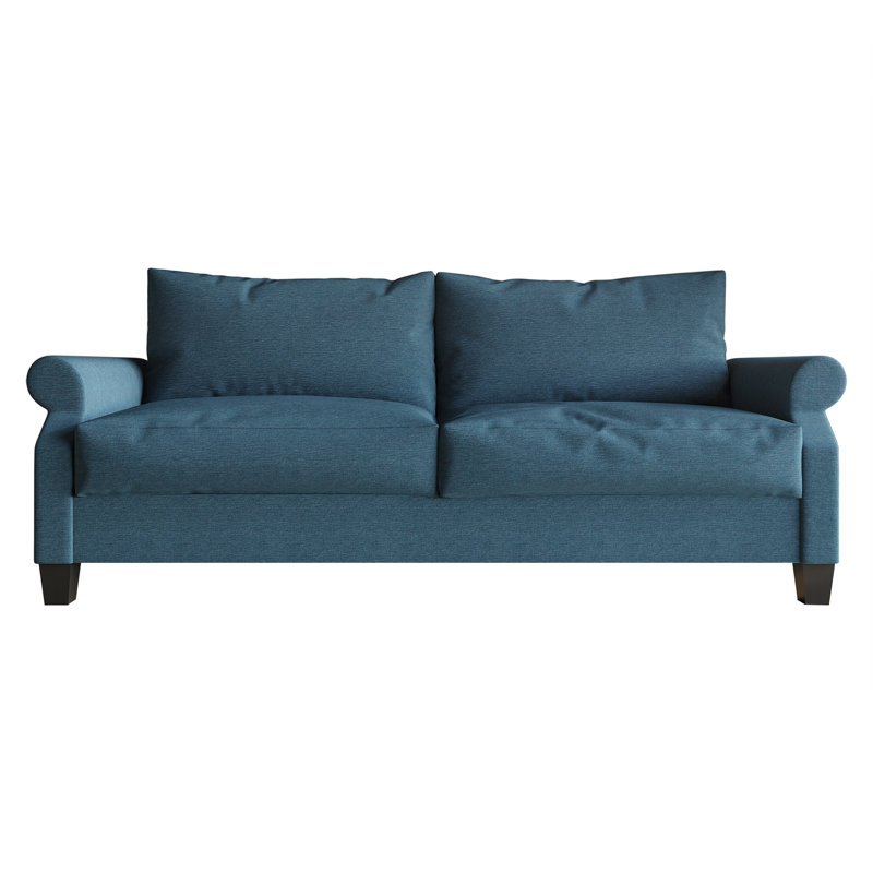 Mayner Fabric Reception Sofa, Blue