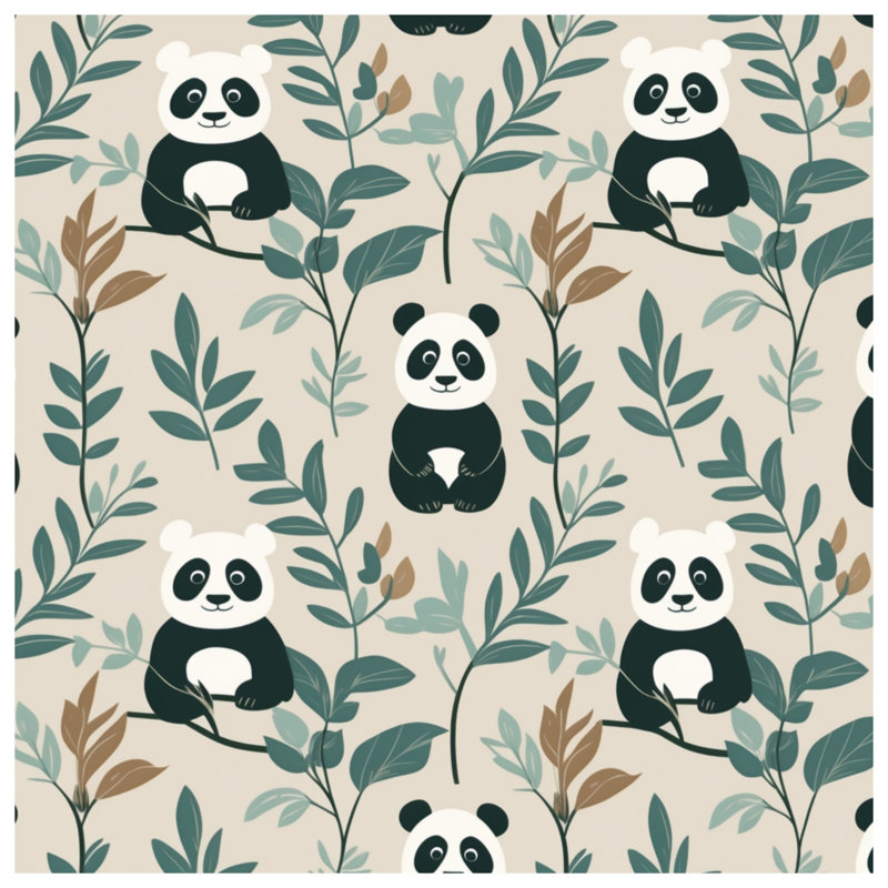 Rideaux de douche Panda, L 70 po x H 84 po