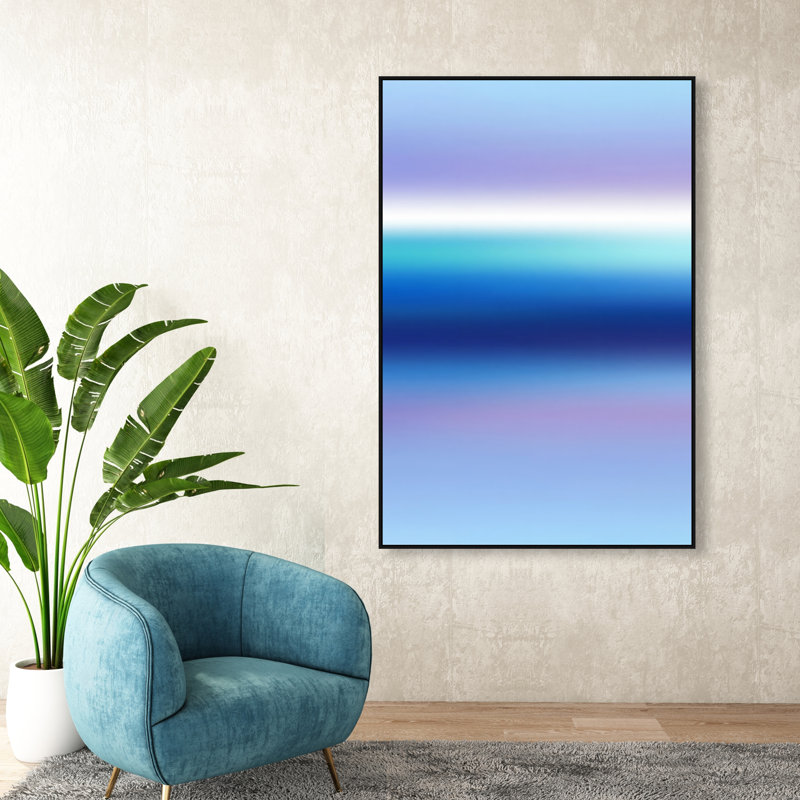 Moonlit Gradient Canvas Abstract Print by Oliver Gal, Black Frame, 10 x 15, 16"H x 11"W, Black Floater Frame