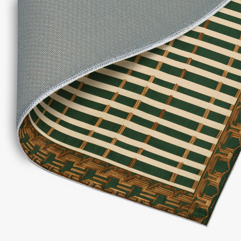 Tapis vert intérieur et extérieur ArtDeco, Rectangulaire 2 pi x 3 pi