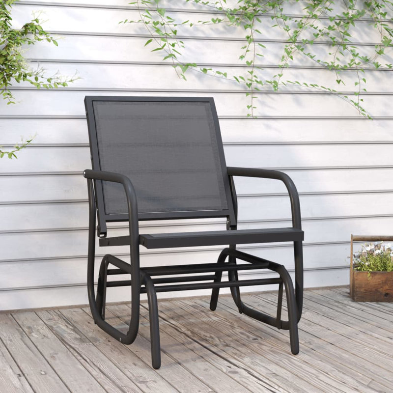 Outdoor Glider Chair, Black