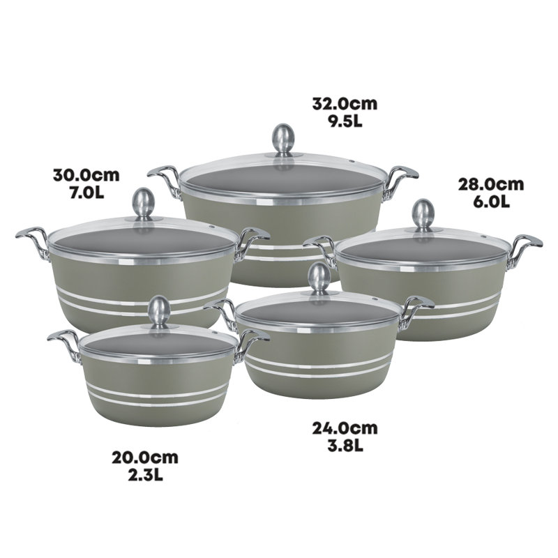 Mianra 10 - Piece Non-Stick Aluminum Cookware Set