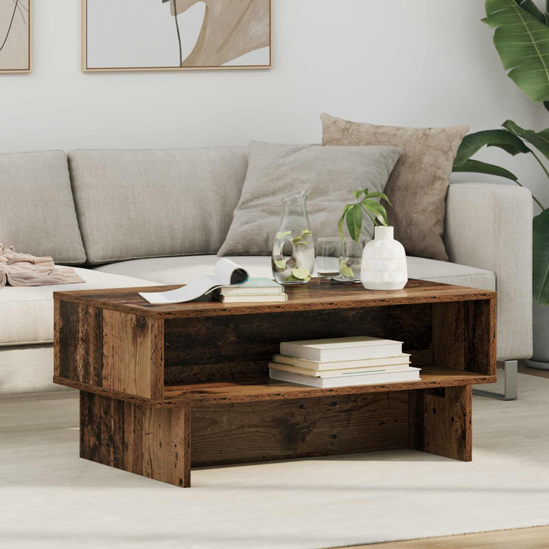 Coffee Table with Storage, 35cm. H x 80cm. L x 46cm. W, Old Wood