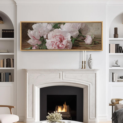 Rustic Floral " Elegant Peonies In Bloom Romantic Floral Modern Art Relax Calm Warm Extra Large Pictures "