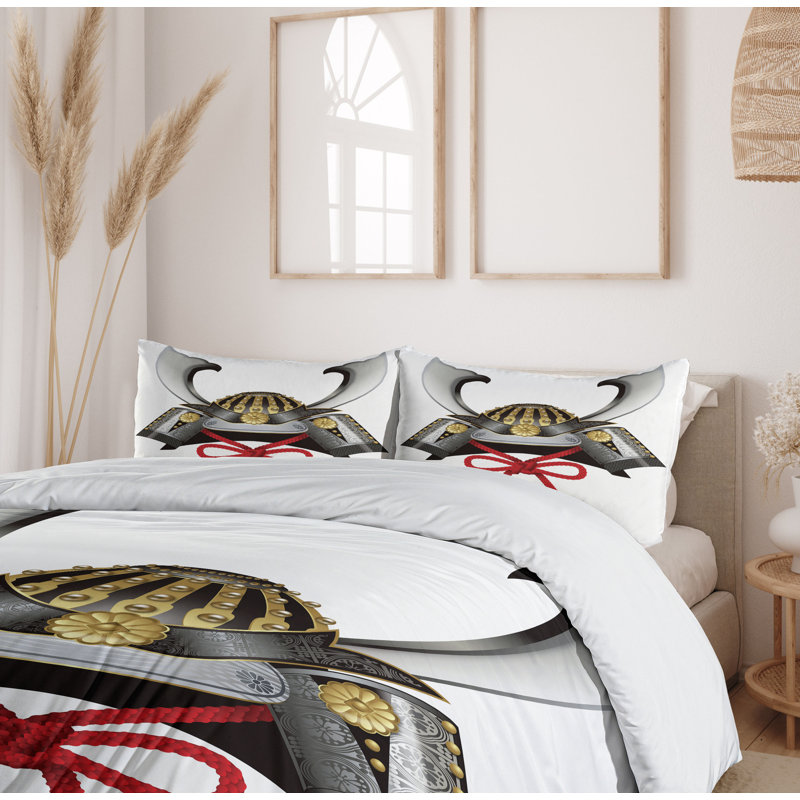 Eclectic Polyester Duvet Cover, King Duvet Cover + 2 Shams