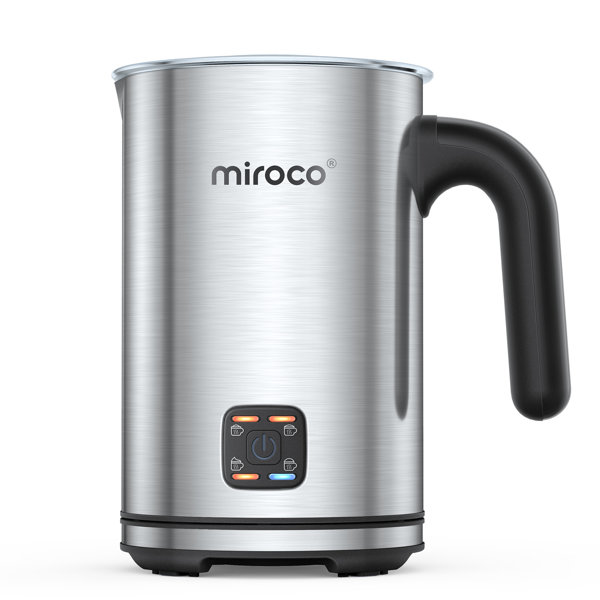 Miroco Milk Frother, Detachable Milk Frother, 4 in 1 16.9oz Automatic Stainless  Steel Milk Steamer, Silver 