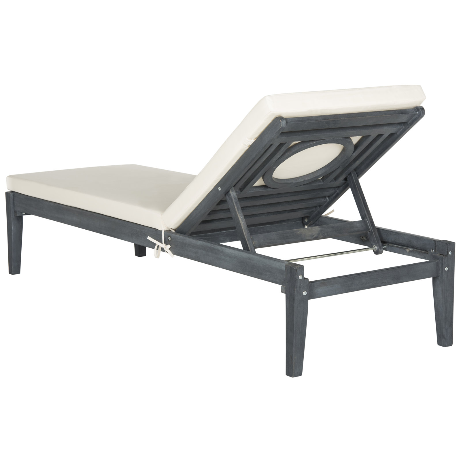 Arwen 23.6'' Outdoor Acacia Chaise Lounge, Ash Gray
