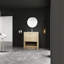 Meuble-lavabo de salle de bain autoportant en céramique, 30 po, contreplaqué chêne 30 po, finition durable-292558998