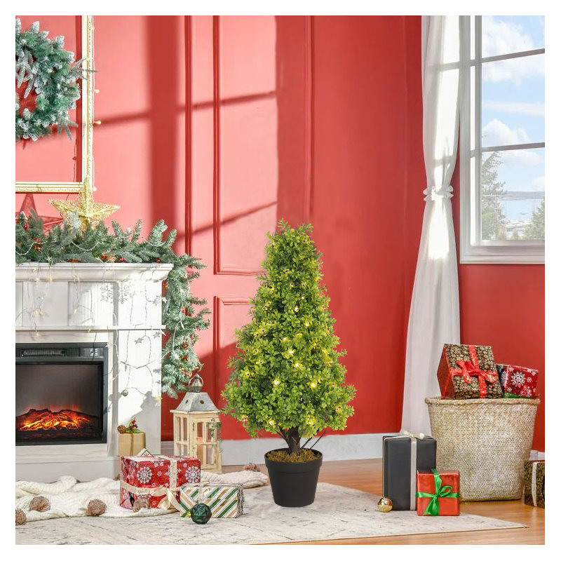 Artificial cone topiary, H 29,5 po x l 13 po x P 13 po