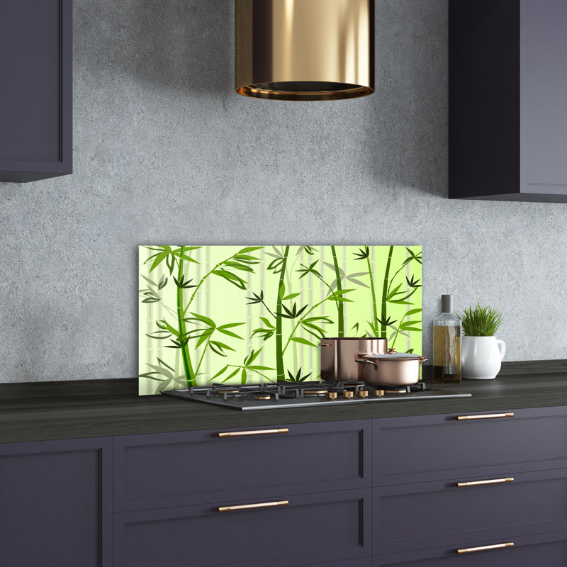 Adedotun 50cm W x 100cm L Glass Peel and Stick Panel