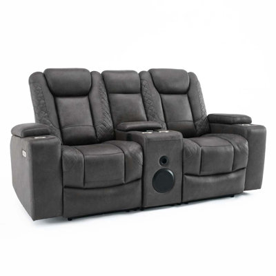 Sahaana 3 Seater Linen Electric Reclining Sofa