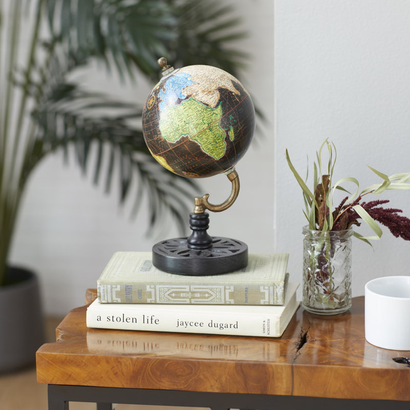 Globe en bois, Noir