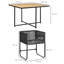 Leatha 4 Seater Rattan Cube Garden Furniture Set with Cushions Black