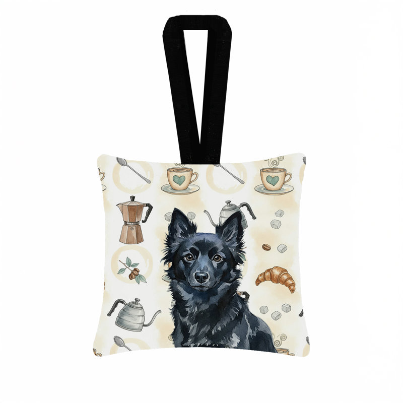 Ornement carré en tissu Schipperke, Schipperke