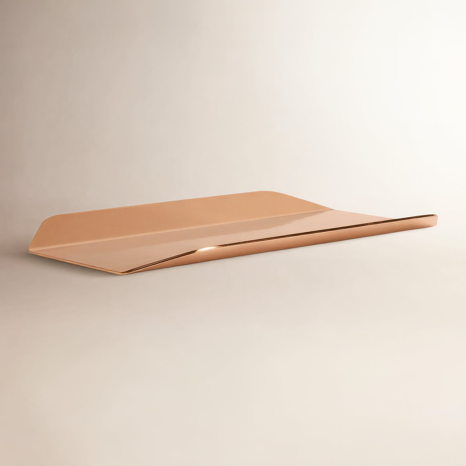 Twofold Decorative Tray, 1" H x 14" W x 9" D, Copper