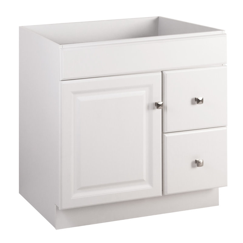 Wyndham 30 Inch Bathroom Vanity, Fully Assembled, White