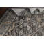 Gris de laine oriental/Tapis décoratif noir