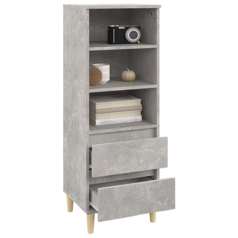 Kihana 40cm Sideboard, Concrete Grey/Oak