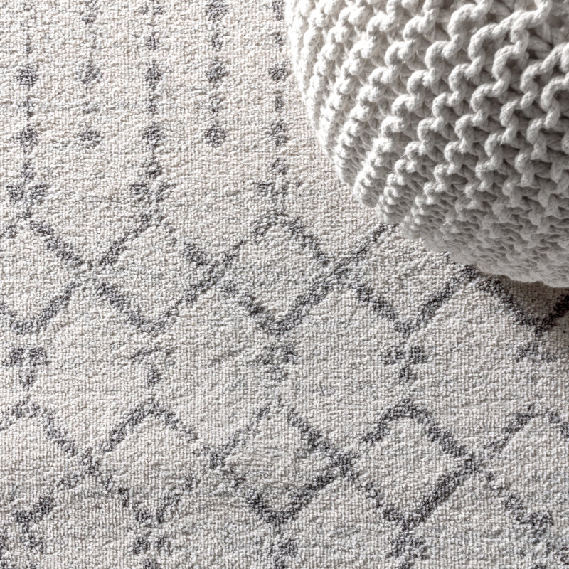 Tapis crème / gris Kateshia, Rectangle 2 pi x 3 pi