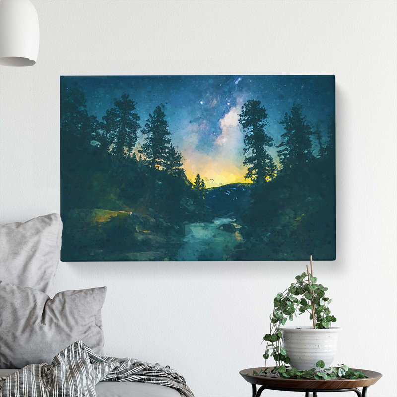 Mountain Stream In Abstract - Wrapped Canvas, 40cm H x 60cm W x 3cm D
