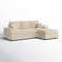 Alden 100'' Upholstered L shape Sectional with Convertible Chaise