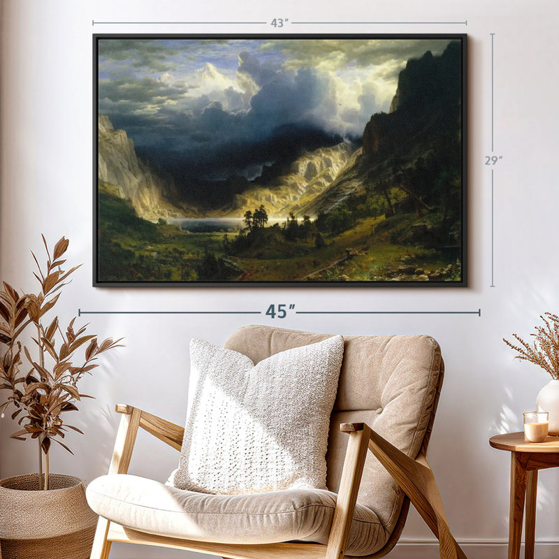 Tempête dans les montagnes Rocheuses, impression sur toile du mont Rosalie, H 29 po x l 43 po