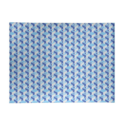 Tapis bleu/bleu ciel/gris ciel clair skyscrapers