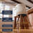 Anneli 24'' Swivel Counter Height Bar Stools Set of 2, White Counter Stools with Backs and Wood Legs for Kitchen Island-884832579-884832582-916282940