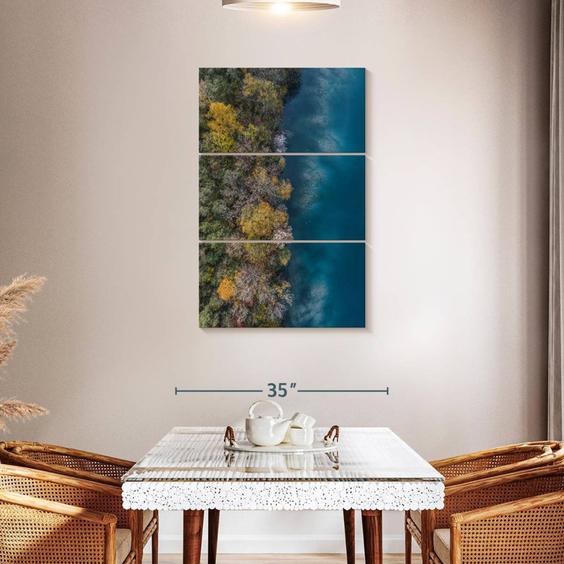 Masam Forest Along Lake Thun, 45" H x 28" W
