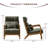 Ayyash 26'' Wide Transitional Traditional Upholstered Accent Chair with Lumbar Pillow-860382409