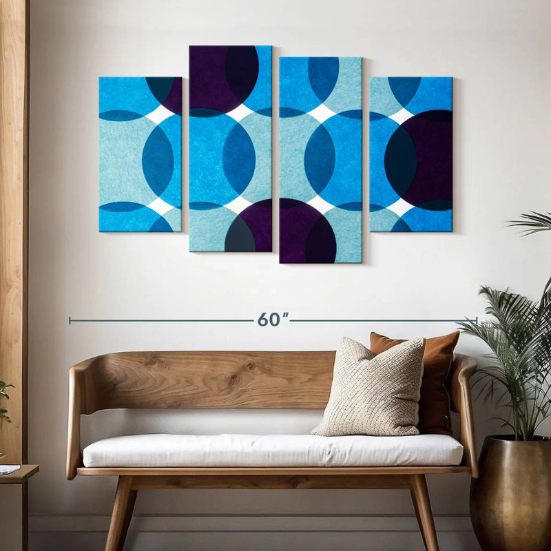Cercle abstrait Avery, H 32 po x l 52 po