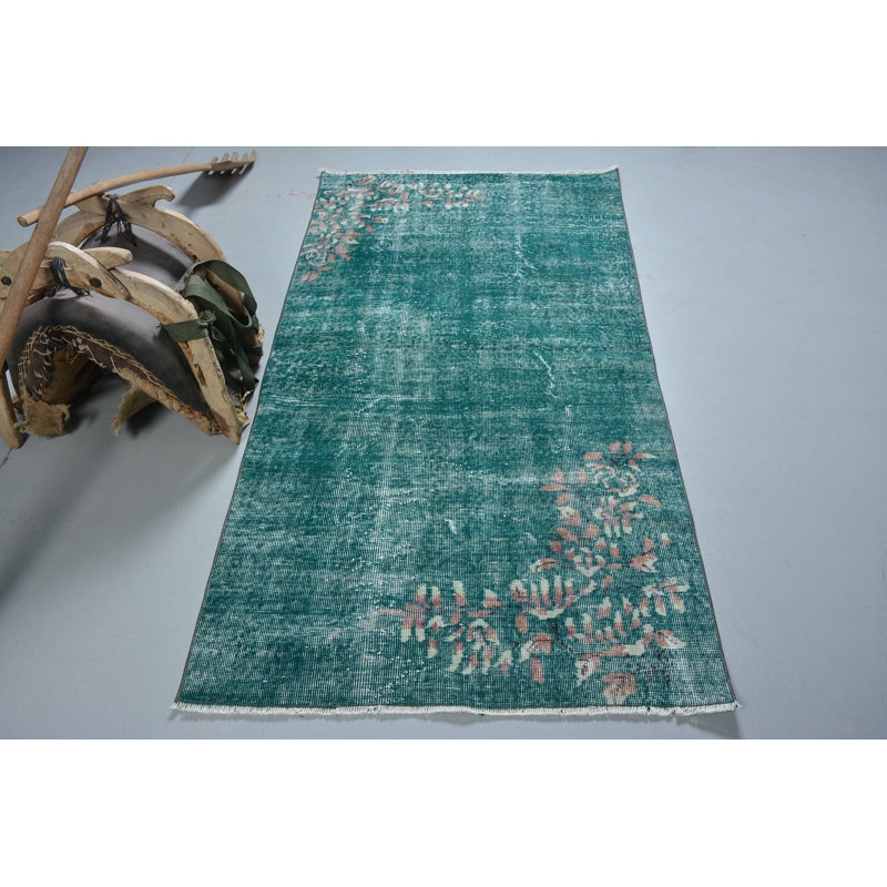 Tapis décoratif 3,4 pi x 6,5 pi, tapis tissé à plat, tapis turc, tapis rétro, tapis tissé à plat brun