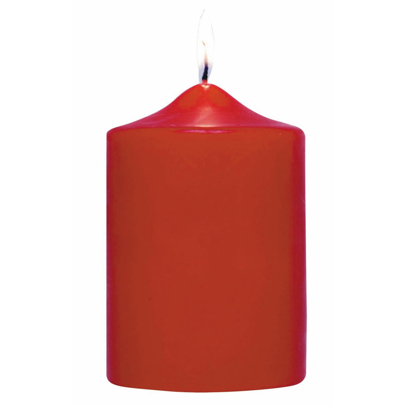 Bougie cylindrique sans parfum, Pilier 8 po x 2,8 po, Rouge