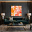 Abstract Watercolor 17 Orange Canvas Wall Art-1719711744