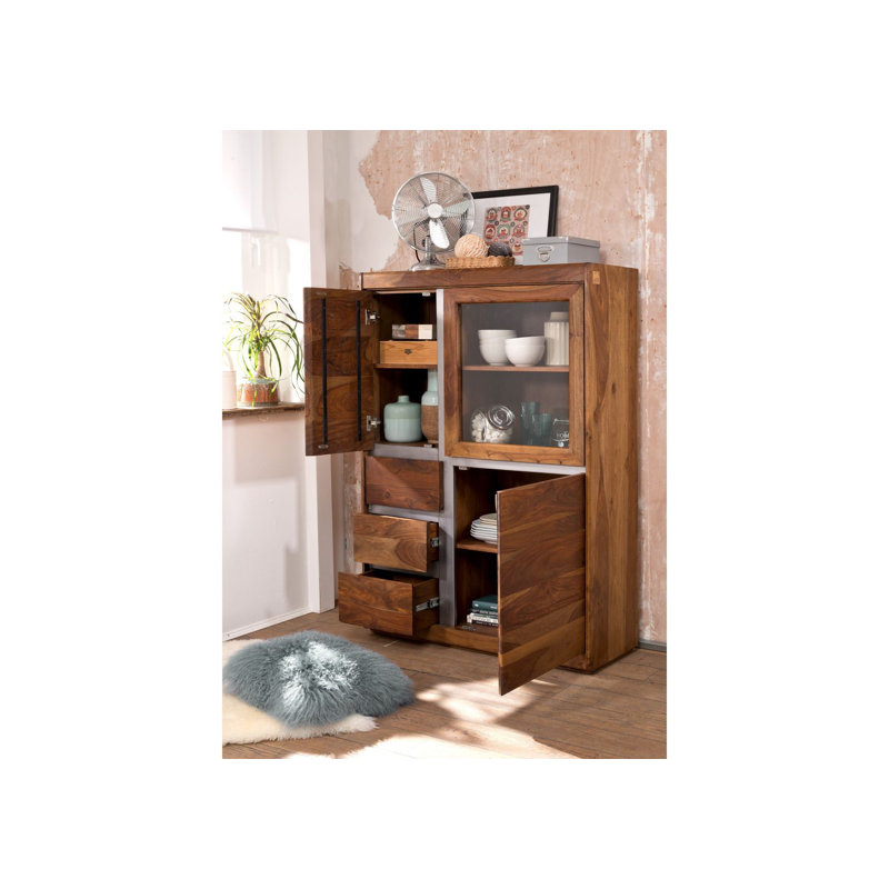 Sydney 102cm Solid Wood Sideboard, Smoked oak