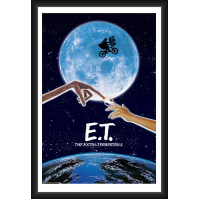 BUY ART FOR LESS Officially Licensed E.T. - Fingers - Framed Art Poster - 24 x 36 Inch - Sturdy Engineered Wood Frame with Plexi Glass - Ready to Hang