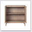 Élégante armoire de rangement en bois à 2 portes avec portes cannelées et poignées en laiton pour une vie organisée-603601376