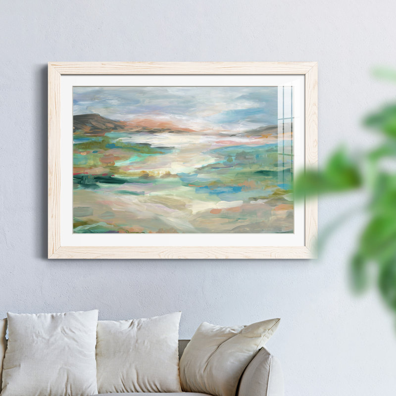 Vallée luxuriante - peinture encadrée, H 37,5 po x l 27,5 po x P 1,5 po, Blanc
