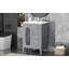 Meuble-lavabo traditionnel 24 po avec lavabo en bois massif et panneau de fibres à densité moyenne Inletor-123817781