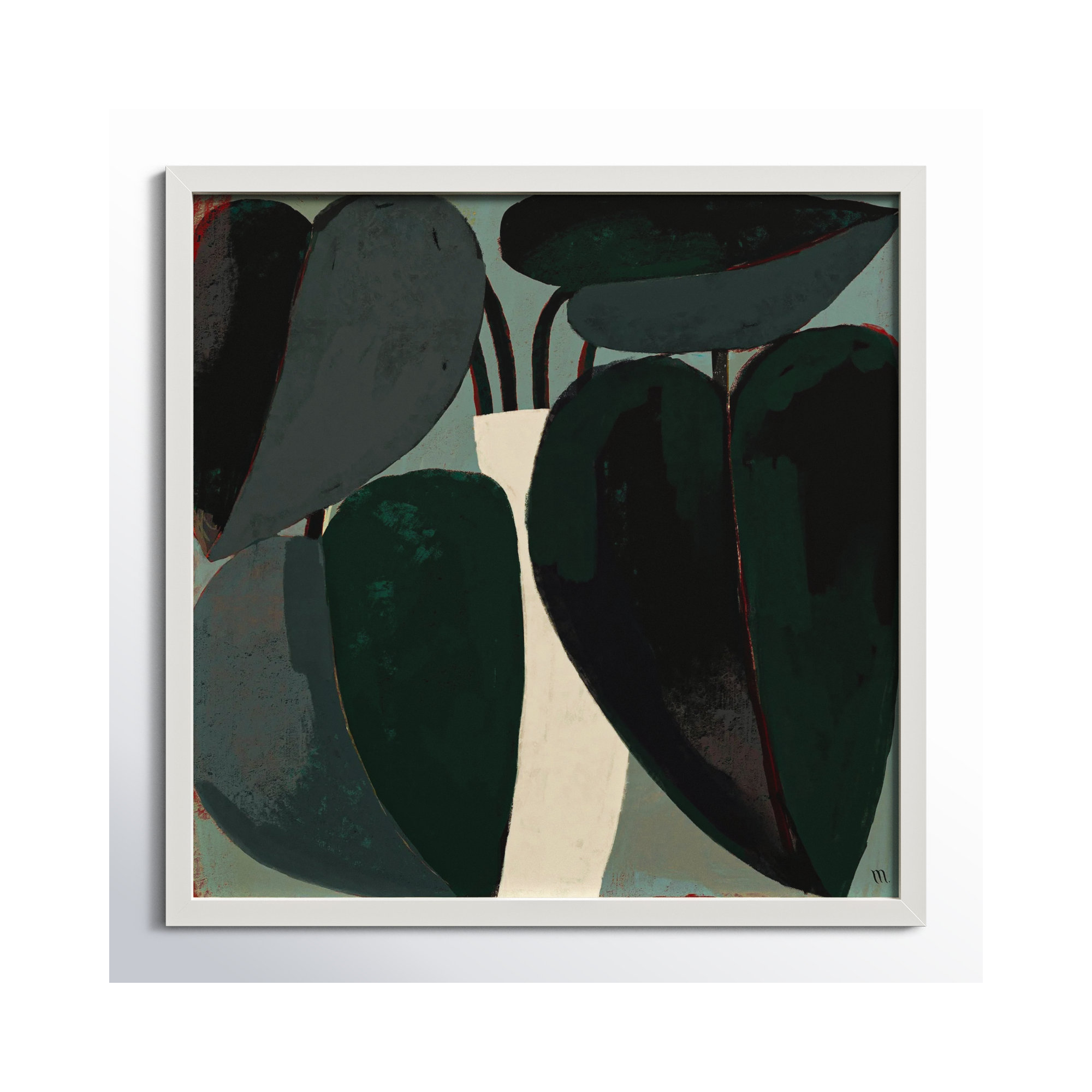 Fall Plant by StudioM, White, 44" H x 44" W x 1.25" D