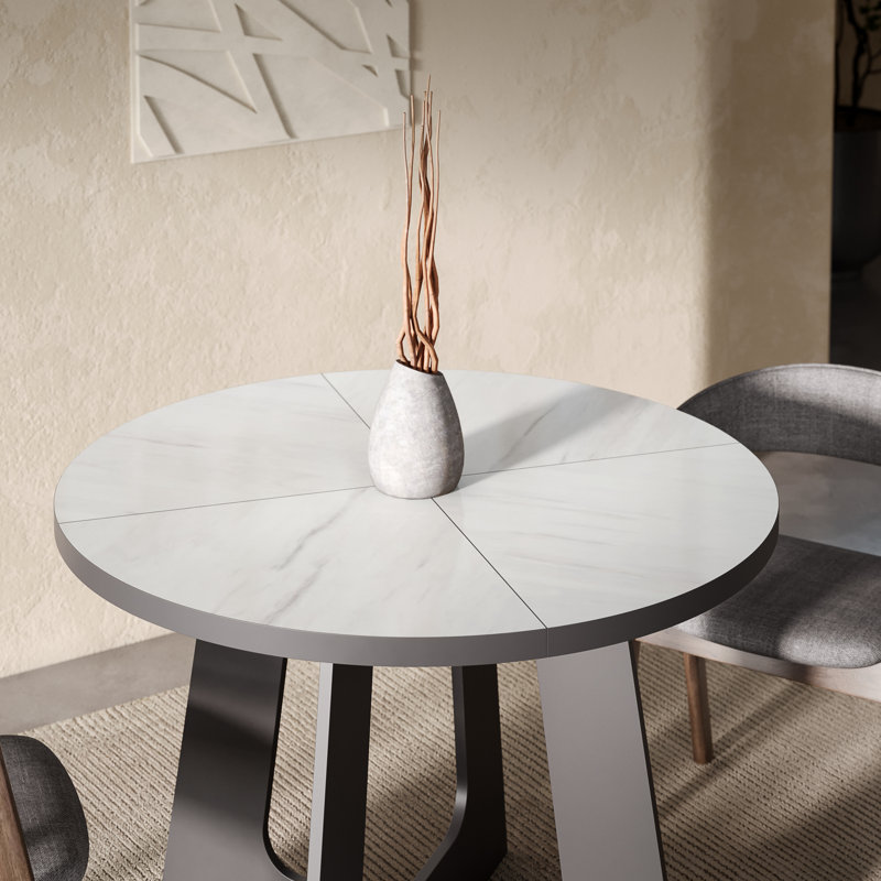 Extendable Round Dining Table