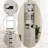 Slim Storage Cabinet, 3-Tier Media Storage Cabinet With 3 Drawers And 2 Hooks
