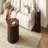 Round Fluted Coffee Table Set With Sliding Tambour Door And Storage-1904218496
