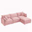Canapé-lit 3 places confortable avec repose-pieds mobile-412316995